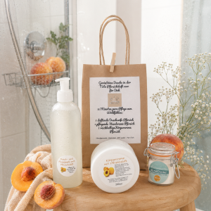 Genießerdusche in der Tüte mit Pfirsichduft
